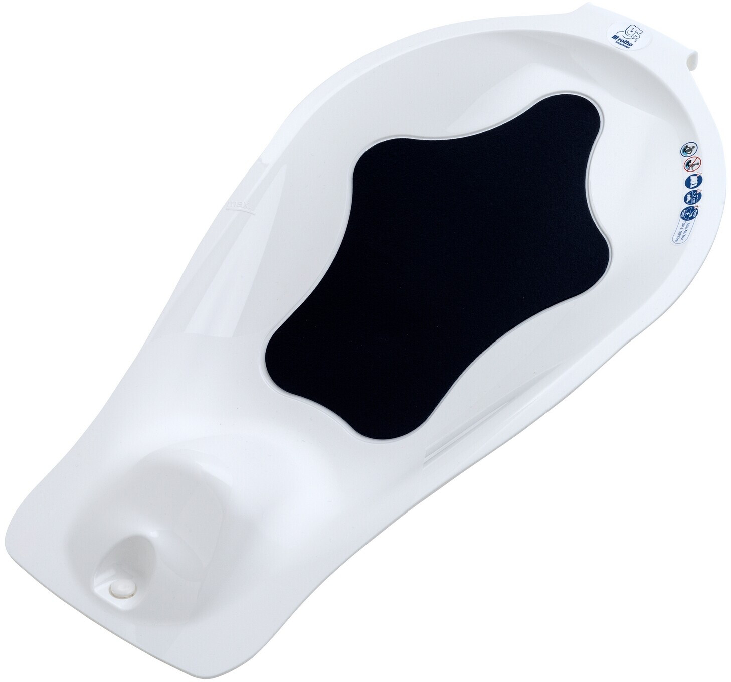 Rotho-Babydesign Élément pour baignoire Top Clearity blanc nacré