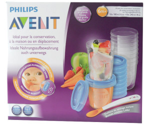 Lot de 5 pots de conservation pour lait maternel Philips AVENT