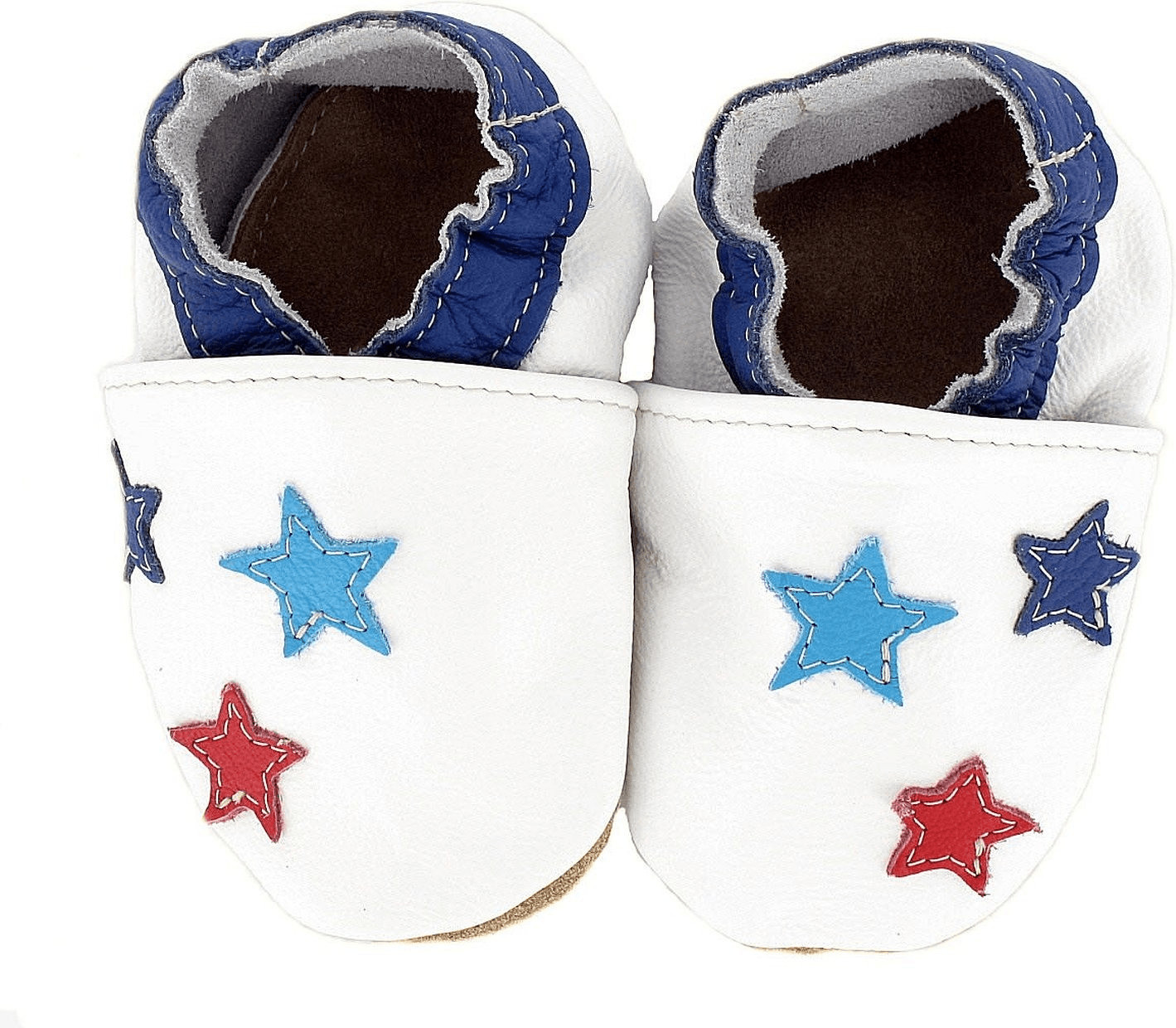 HOBEA-Germany Chaussons d'éveil en cuir Étoiles