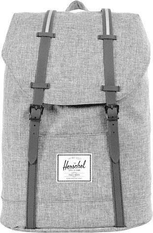 Herschel Retreat Backpack raven crosshatch/black rubber/3m insert