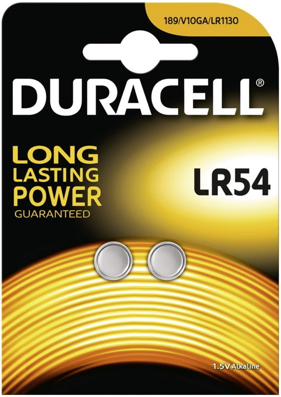 Duracell Lot de 2 piles Electronics LR54
