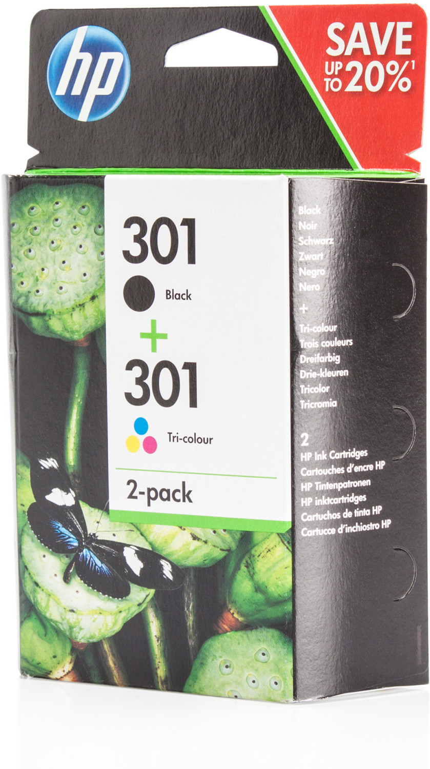 Cartouche d'encre HP pack 301 Noir + 3 couleurs