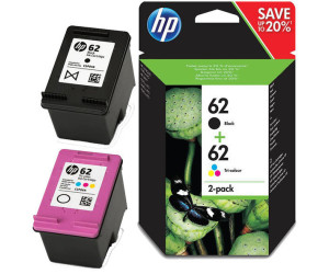 Soldes HP Pack de 2 cartouches 62 noir/3 couleurs (N9J71AE) 2024