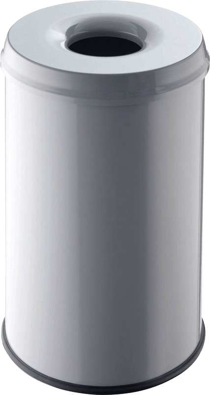 Helit Corbeille à papier métal 30 L gris clair