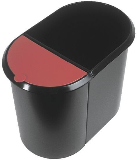 Helit Corbeille à papier Duo 29 L 61039 rouge
