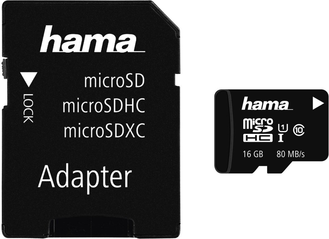 Hama microSDHC 16GB Class 10 UHS-I U1 (00124150)