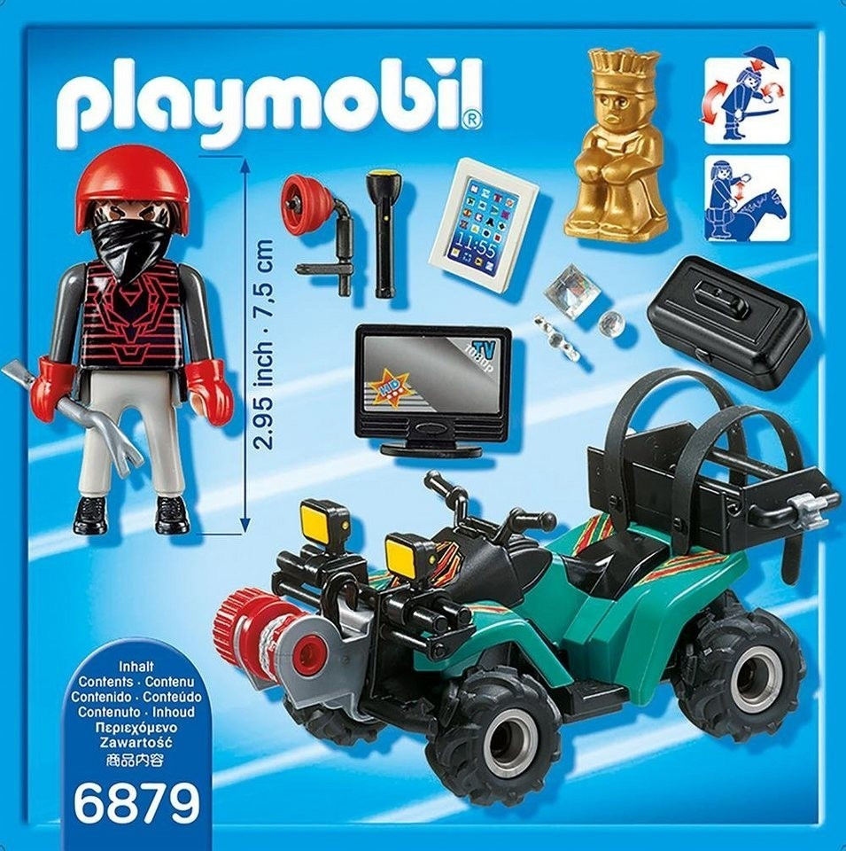 Playmobil Quad avec treuil et bandit (6879) au meilleur prix sur
