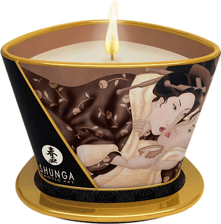 Shunga Chandelle de massage chocolat enivrant (170 g)
