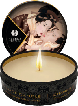 Shunga Mini chandelle de massage chocolat enivrant (30 g)