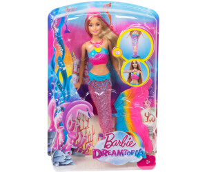 Barbie Dreamtopia Regenbogenlicht Meerjungfrau Puppe Lichtershow Badewanne NEU 