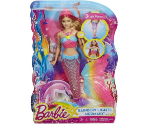 Sp Barbie DHC40 Dreamtopia Regenbogenlicht Meerjungfrau Puppe mit Lichtershow 