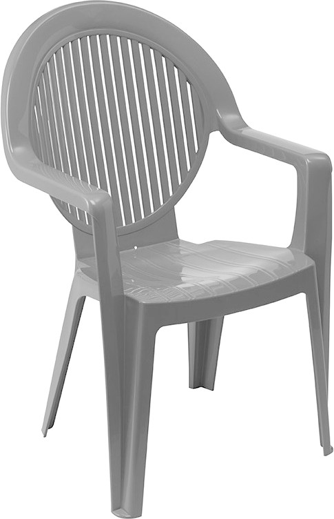 Grosfillex Fauteuil de jardin Fidji anthracite