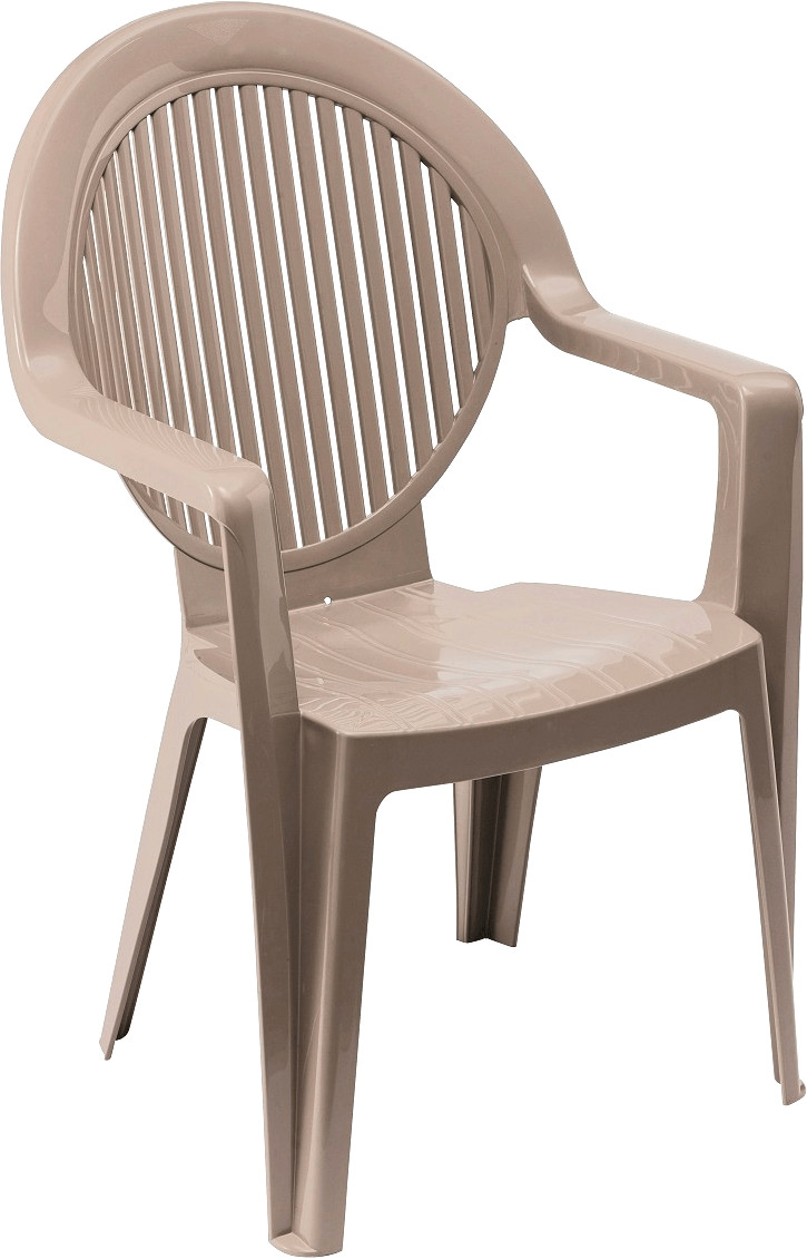 Grosfillex Fauteuil de jardin Fidji lin gris
