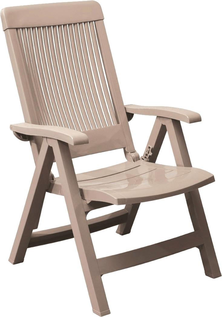 Grosfillex Fauteuil de jardin Fidji avec dossier réglable lin gris