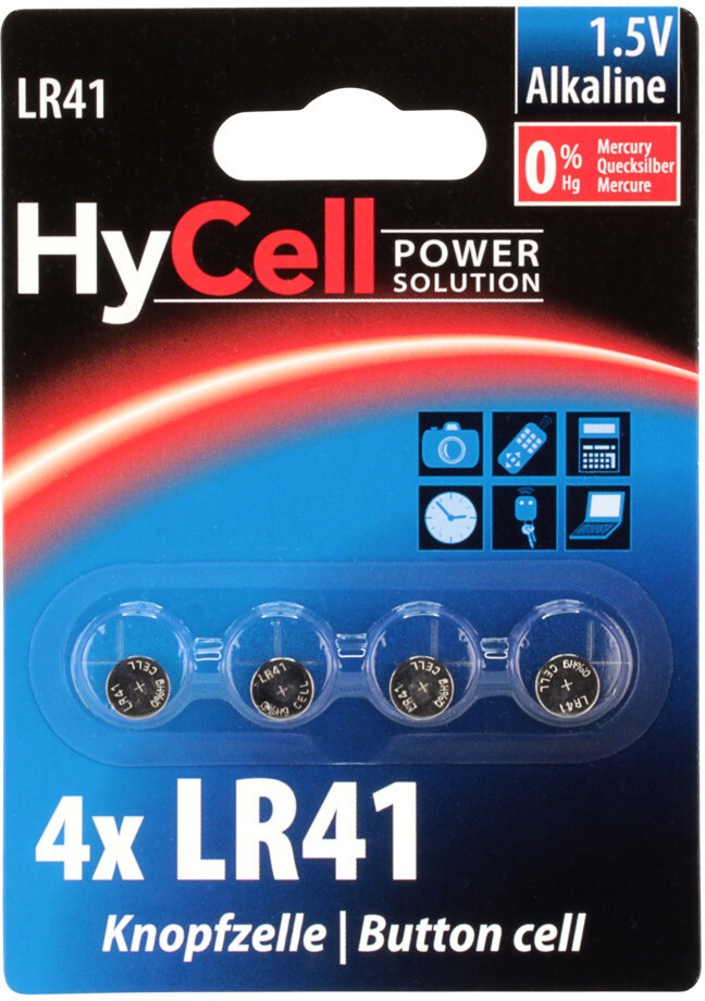 HyCell LR41 batteryn (4 pcs.)