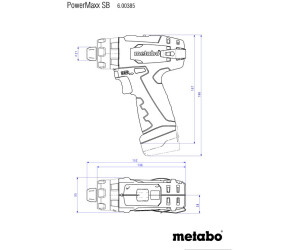 Koffer Metabo Schlagbohrschrauber PowerMaxx SB Basic 10,8V 2x2,0Ah Li-Ion Akkus 