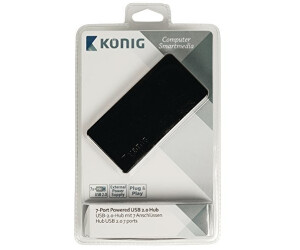 Konig 7 Port USB 2.0 Hub (CSU2H7P200BL)