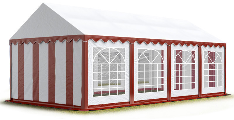 Toolport Party Tent 4x8m Red White