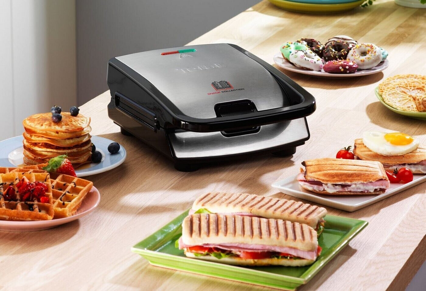TEFAL SW854D16 Snack Collection 4in1-Toaster, 700 W, abnehmbare Platten,  Bereitschaftsanzeige