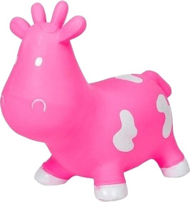 BuitenSpeel Vache sauteuse rose et blanche Skippy