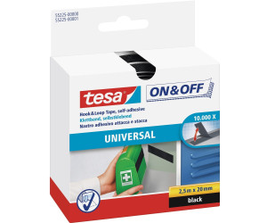 tesa On & Off Klettband zum Aufkleben schwarz 2,5m x 20mm ab 8,43