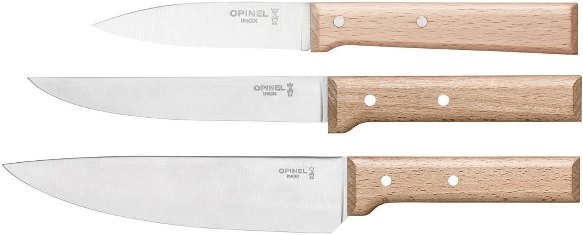 Coffret 3 couteaux Opinel Parallèle Office + Découper + Chef