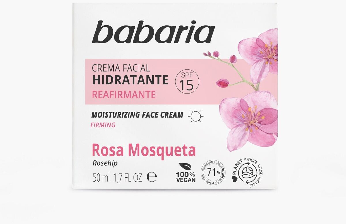 Babaria Rosa Mosqueta Moisturising Facial Cream SPF 15 (50ml)