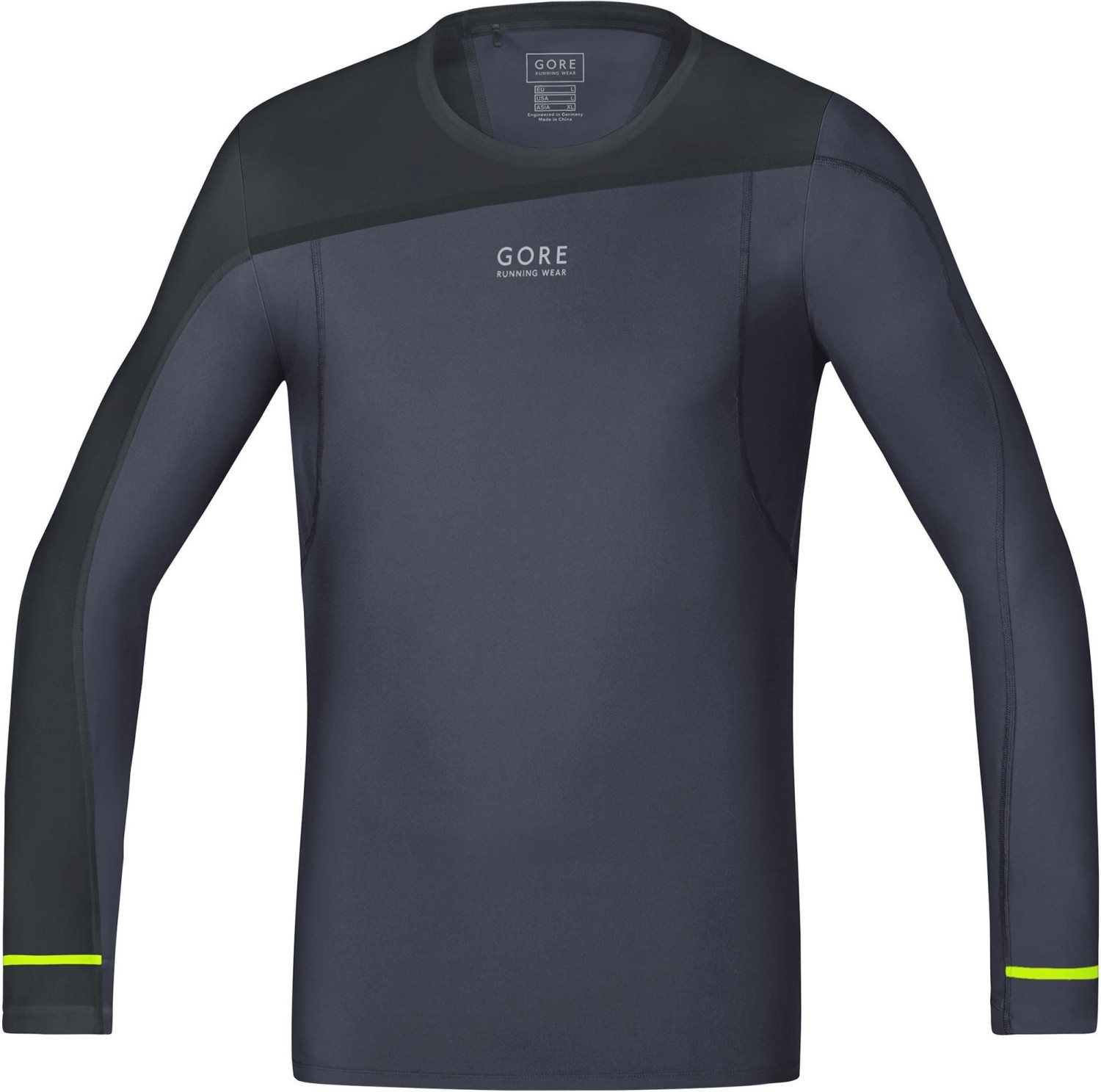 Gore Fusion Shirt long gris/noir