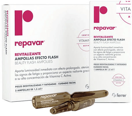 Repavar Revitalizante Beauty Flash Ampolles (5 x 1,5ml)