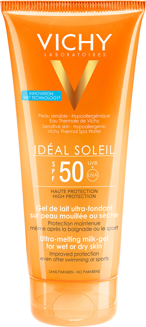 Vichy Ideal Soleil Gel De Lait Ultra-Fondant Sur Peau Mouillée Ou Sèche SPF 50 (200 ml)