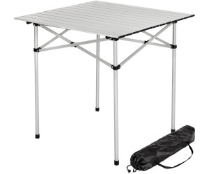 TecTake Table de camping pliable en alu (70 x 70 x 70 cm) au