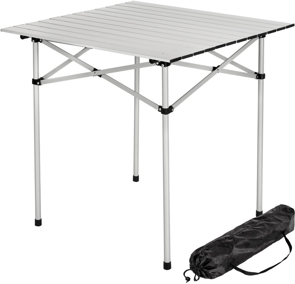 TecTake Table de camping pliable en alu (70 x 70 x 70 cm) au meilleur prix  sur
