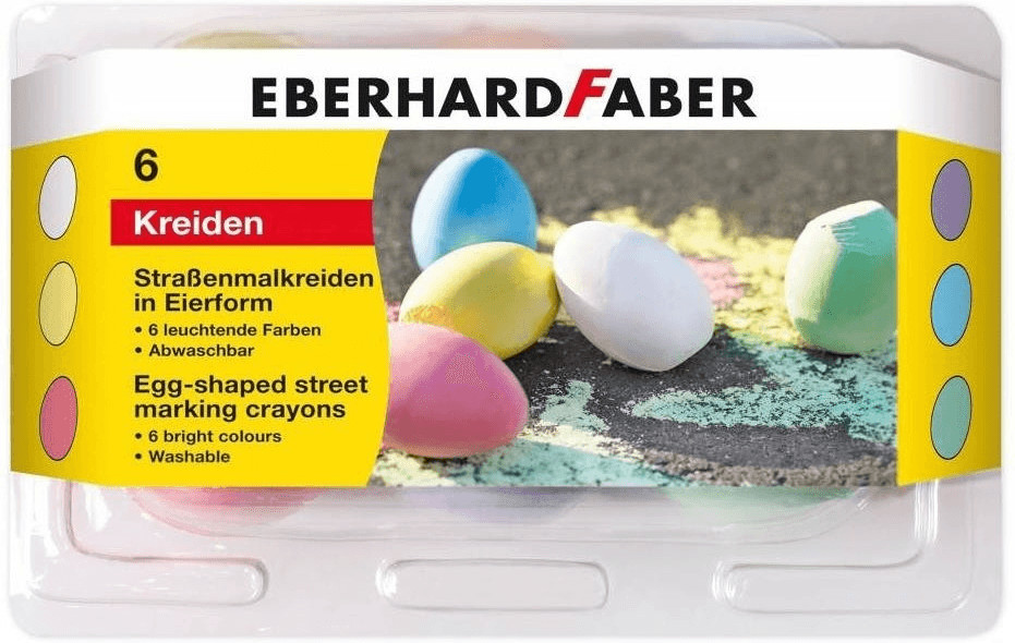 Eberhard Faber 6 bâtons de craies trottoir œuf