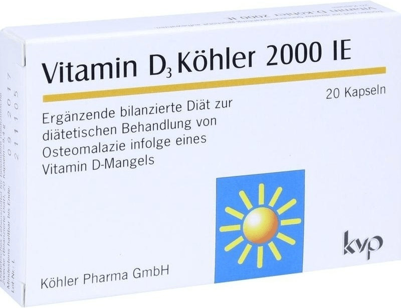 Köhler Pharma Vitamin D3 Köhler 2.000 IE Kapseln (20 Stk.)