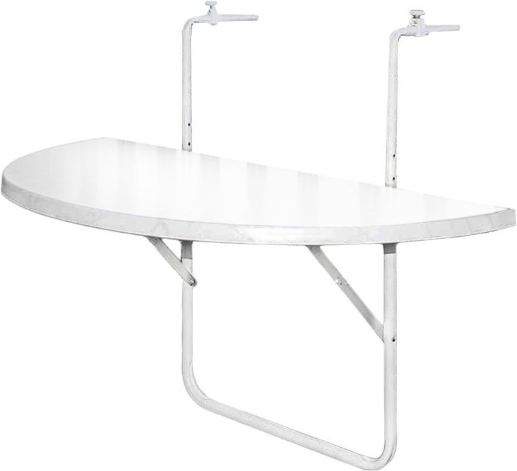 Alco Table de balcon pliable 100 x 50 cm blanc