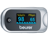 Beurer PO 45 Oxymètre de pouls, mesure de la saturation en oxygène (SpO₂),  de la fréquence cardiaque (pouls) et de l'indice de perfusion (IP), écran