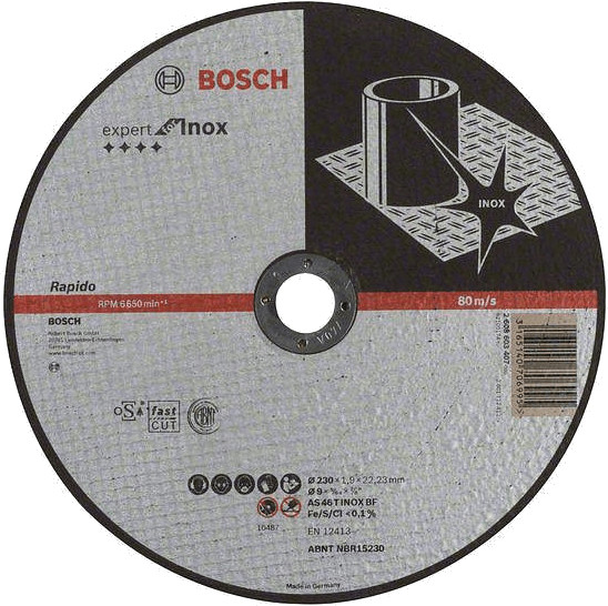 Bosch gerade Expert for Inox € Rapido (2608603407) 230mm | ab 1,78 bei - Preisvergleich