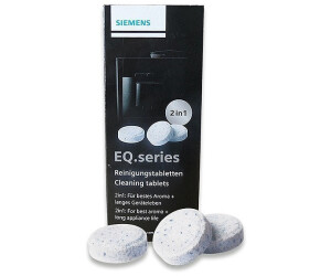 Reinigungs/Pflege-Set von Siemens für Kaffevollautomaten, 1 x 10  Reinigungstabletten TZ80001 + 2 x 3 Entkalkungstabletten TZ80002 :  : Küche, Haushalt & Wohnen