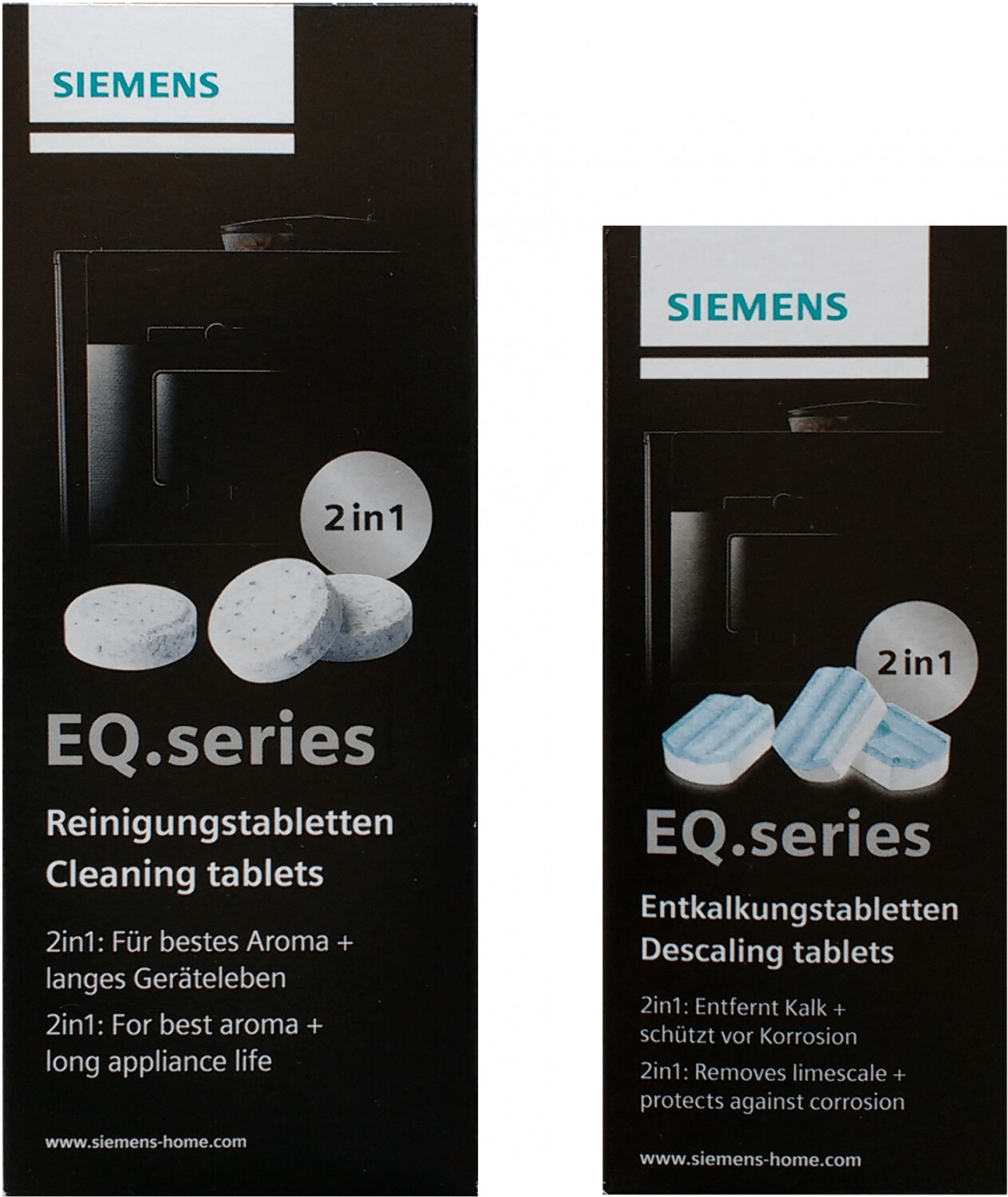 Paket] SIEMENS TZ80001N 30 Stück Reinigungstabletten für alle  Kaffeevollautomaten der EQ. Series