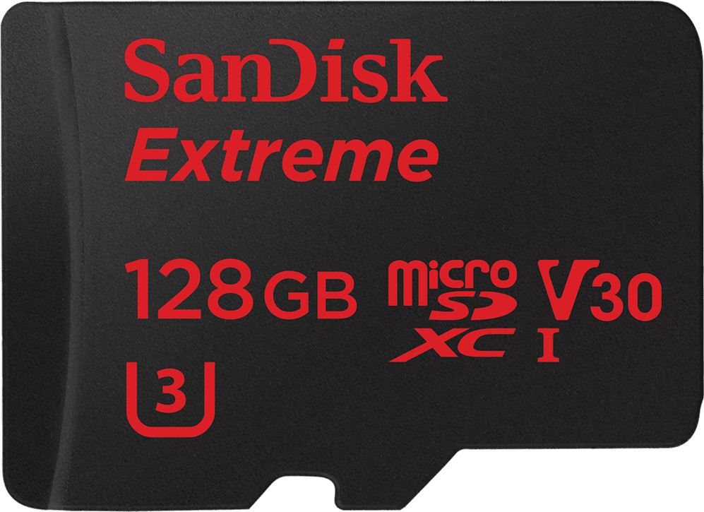 SanDisk Extreme microSDXC 128 Go UHS-I U3 V30 (SDSQXVF-128G)