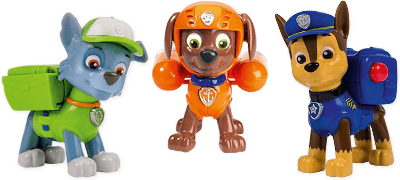 Spin Master Pack 3 figurines Pat'Patrouille Chase, Rocky, Zuma