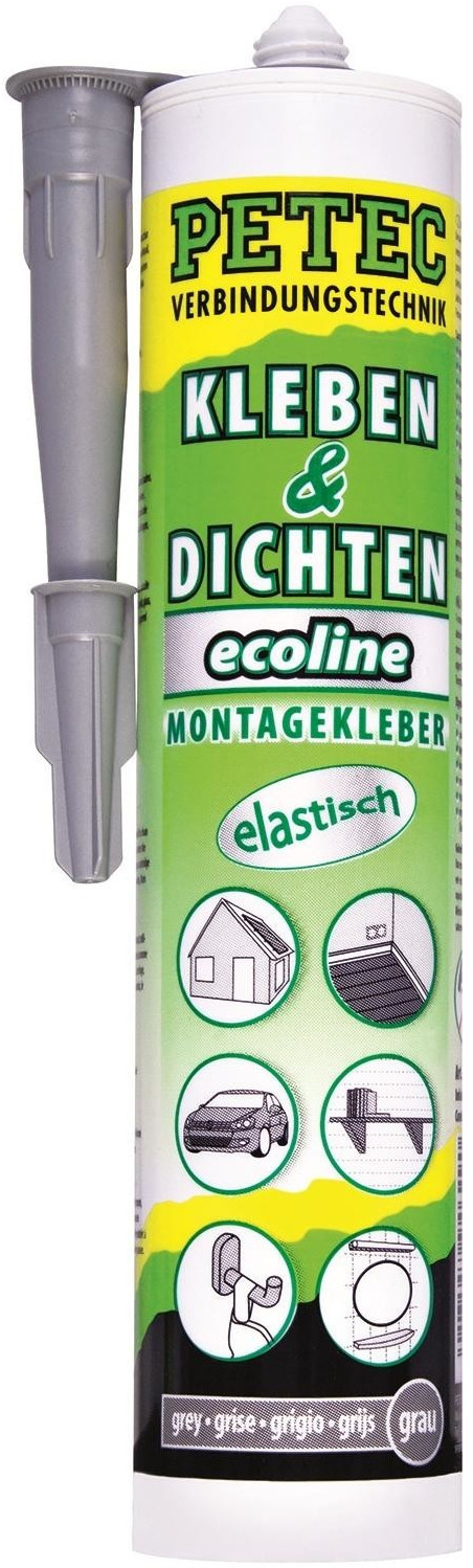 PETEC Colle de montage Ecoline 290 ml gris