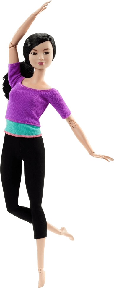 Barbie Made to Move Doll with 22 Flexible Joints & Long Wavy Brunette Hair  Wearing Athleisure-wear