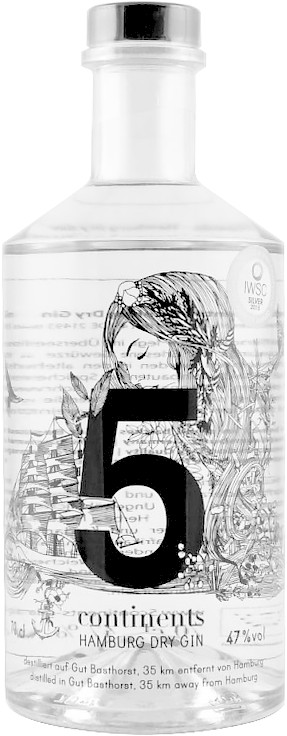 Feingeisterei 5 Continents Hamburg Dry Gin 0,7l (47%)