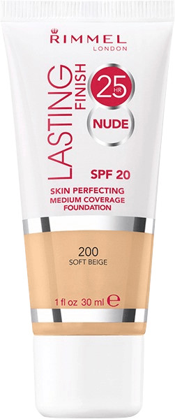 Rimmel London Lasting Finish Nude 25H Foundation 200 Soft Beige (30ml)