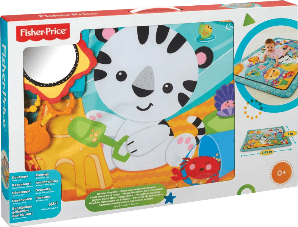 Fisher-Price Tapis d'éveil géant Amis de la Jungle