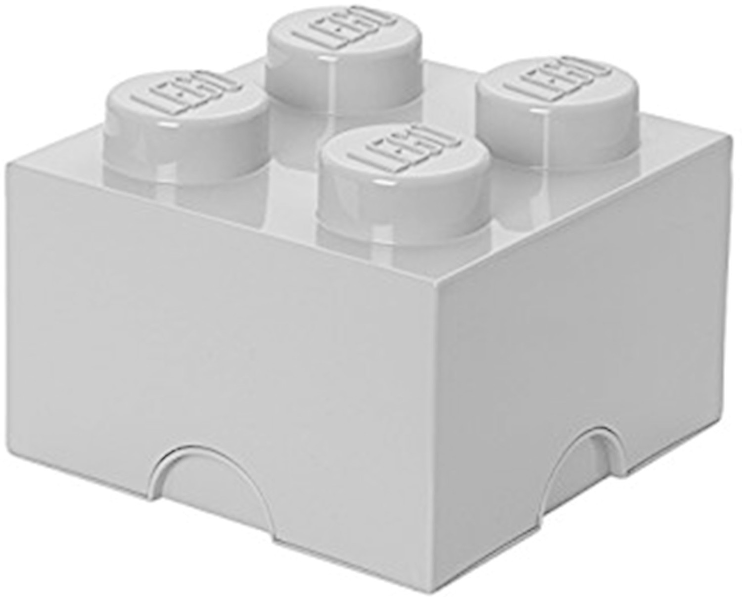 LEGO Brique de rangement 4 tenons gris pierre