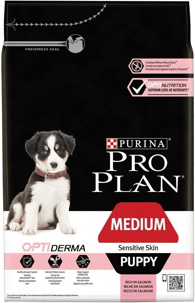 Purina Pro Plan Opti'Derma pour chiots de moyennes races à la peau sensible (12 kg)