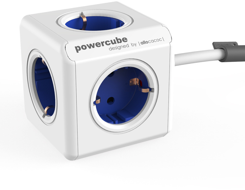 Allocacoc Powercube Extended Type F 1,5m blue (18888)