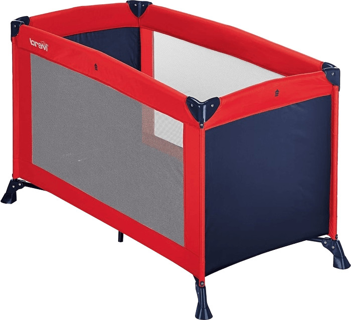 Brevi Lit pliant Travel B rouge/marine